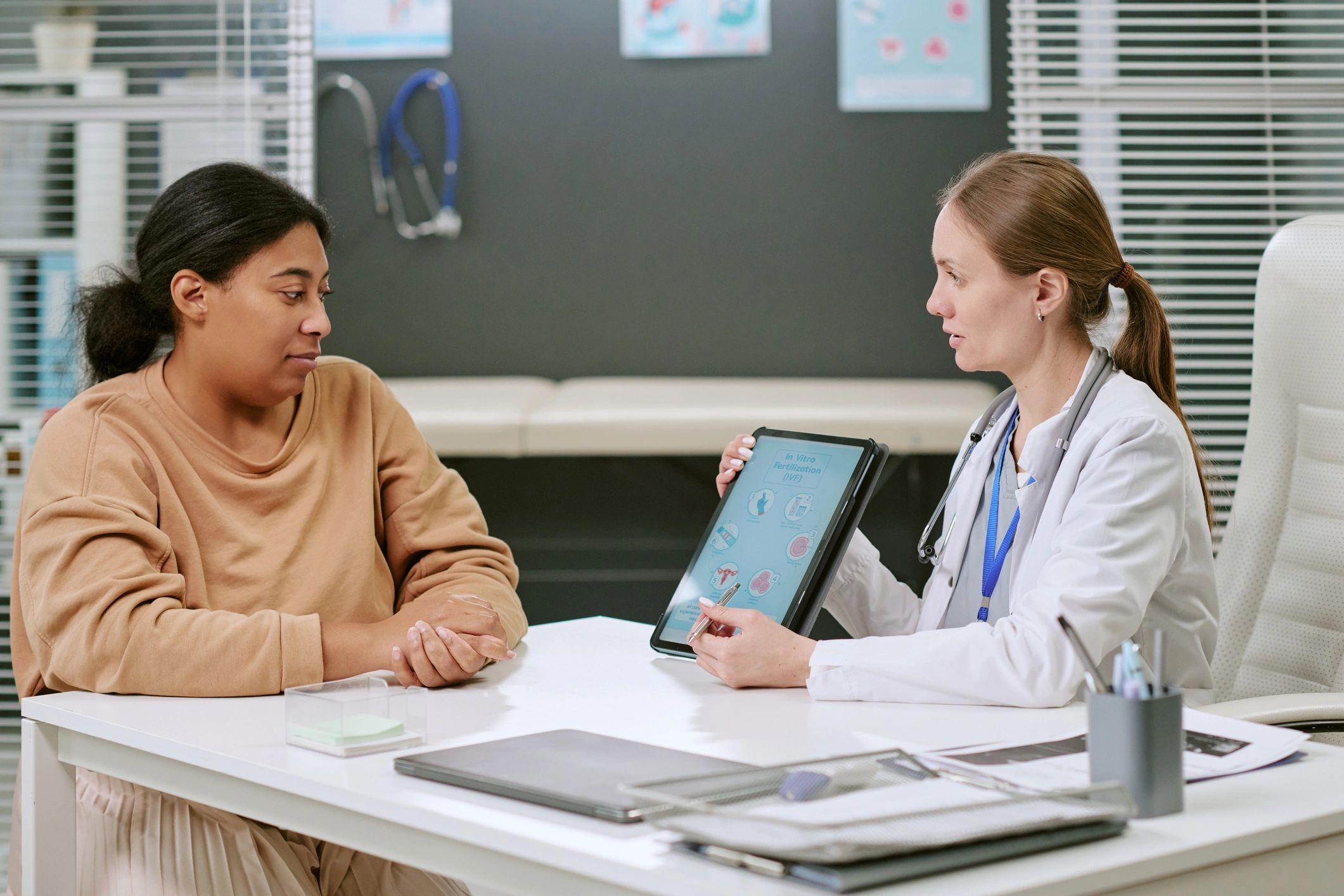 Provider reviewing care options with patient