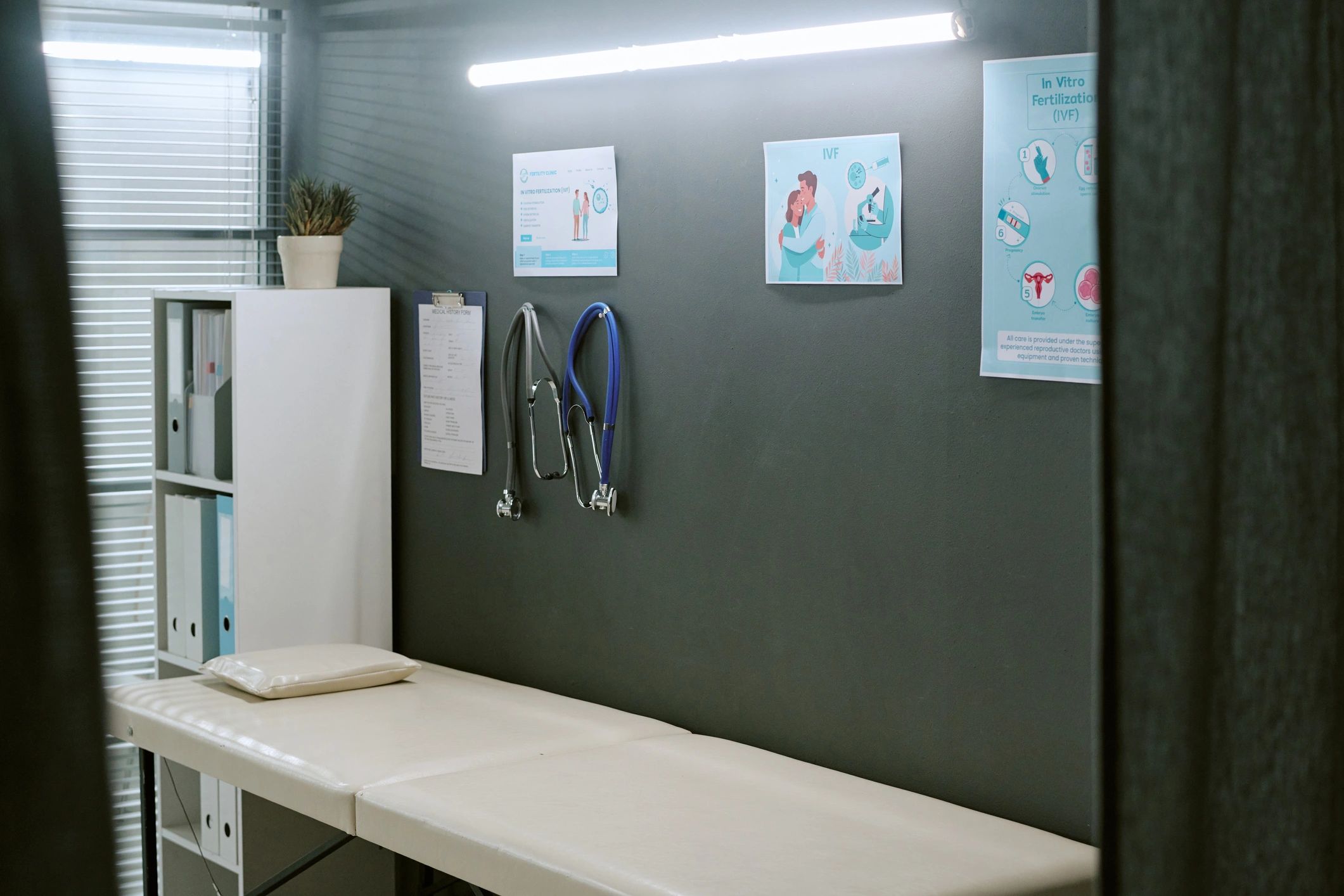 Clean and welcoming healthcare consultation room